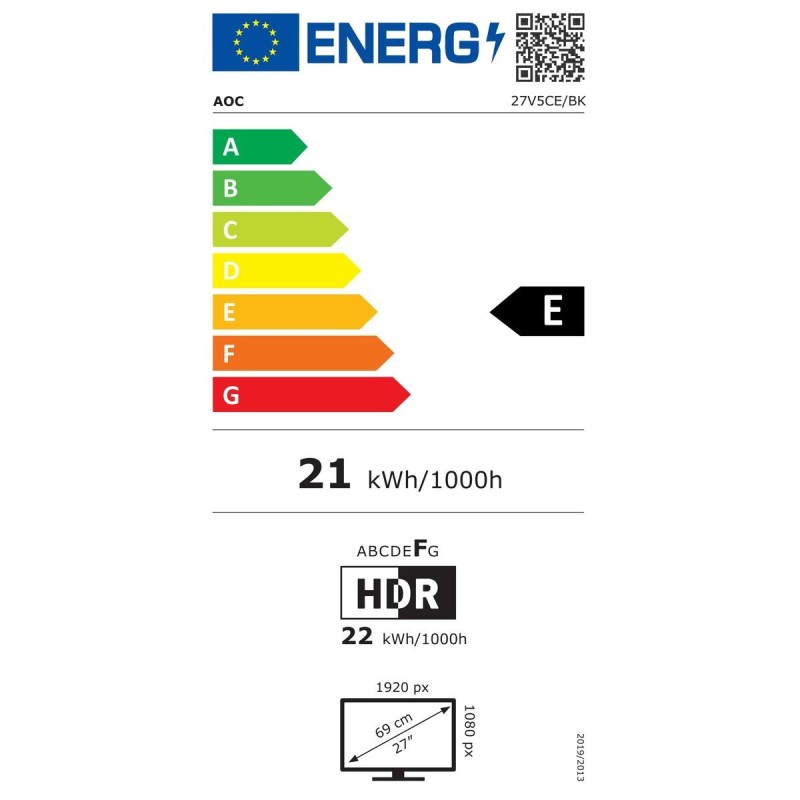 Écran AOC 27V5CE/BK Full HD 27" - Acheter à 237,23 € seulement chez Collector's Boutique