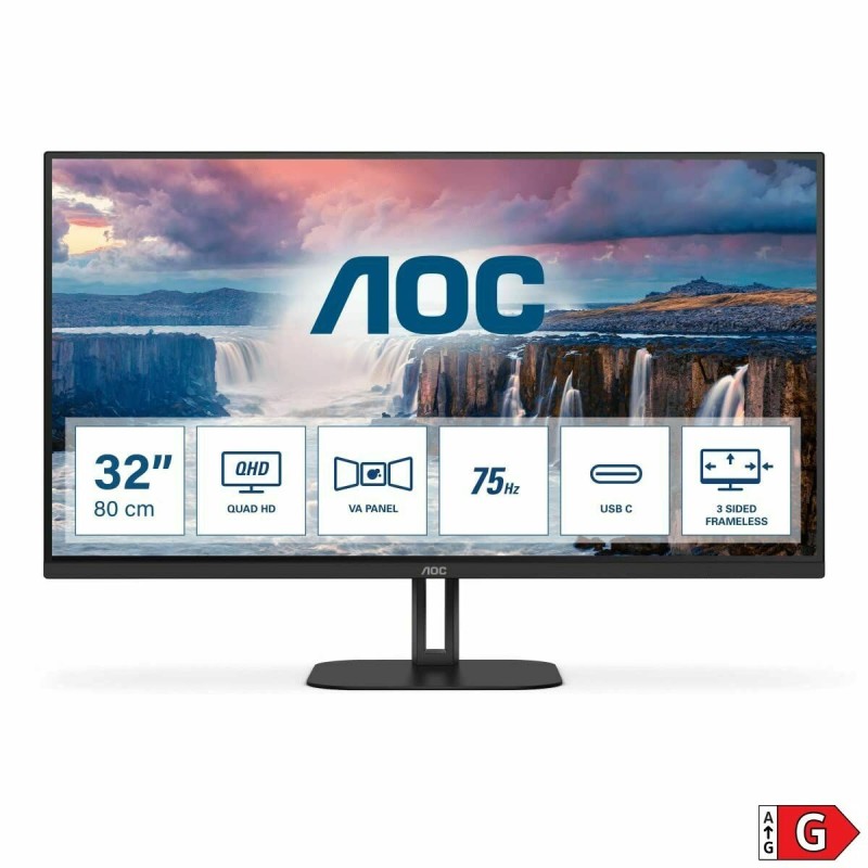 Écran AOC Q32V5CE/BK 32" 2560 x 1440 Quad HD - Acheter à 366,64 € seulement chez Collector's Boutique