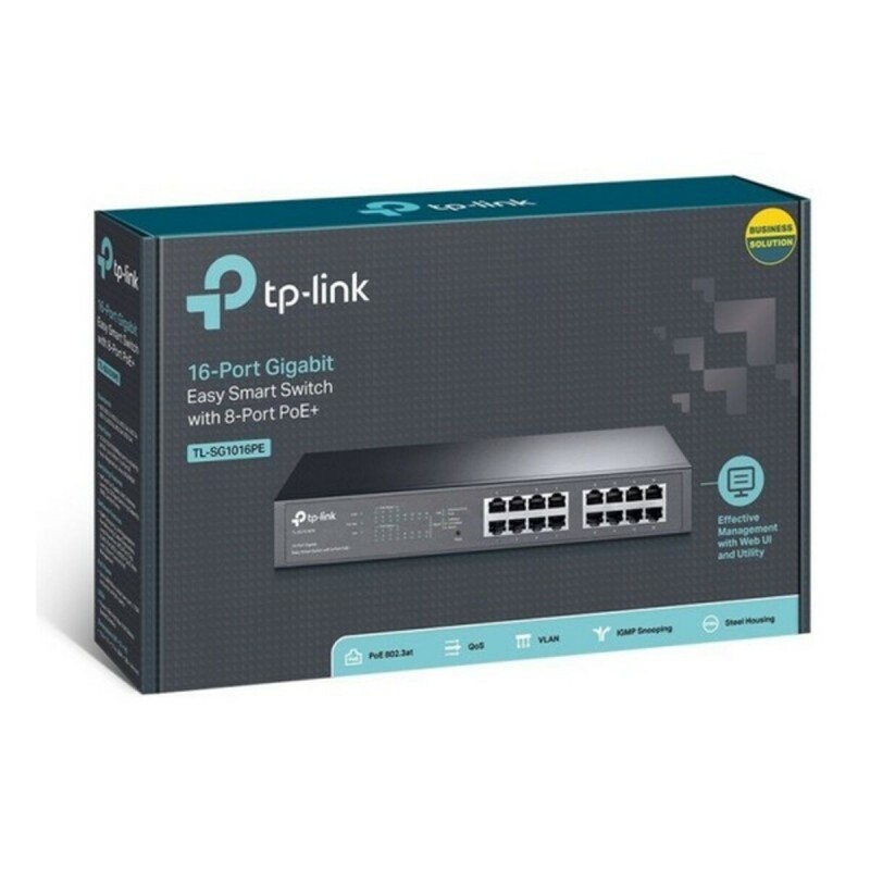 Commutateur Réseau Armoire TP-Link TL-SG1016PE 16 x RJ45 - Acheter à 193,68 € seulement chez Collector's Boutique