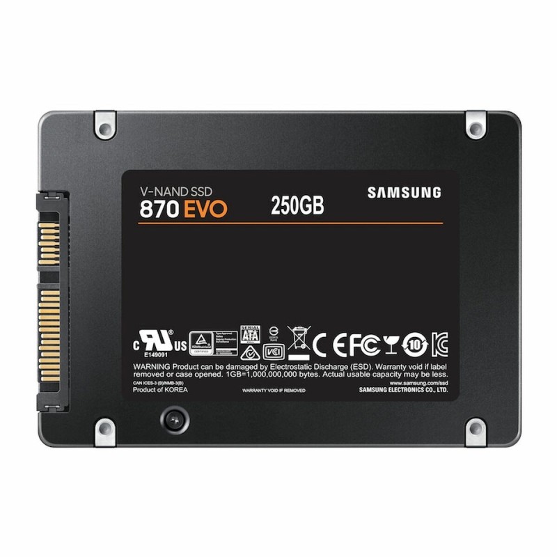 Disque dur Samsung 870 EVO 2,5" 250 GB SSD SATA3 Noir - Acheter à 38,87 € seulement chez Collector's Boutique