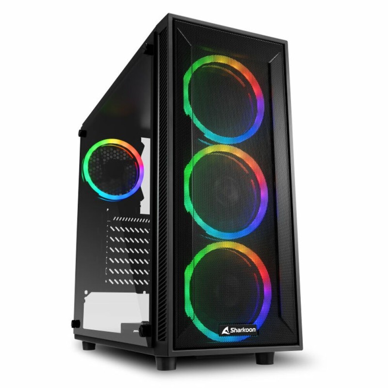 Boîtier ATX semi-tour Sharkoon TG4M Noir ATX LED RGB - Acheter à 87,11 € seulement chez Collector's Boutique