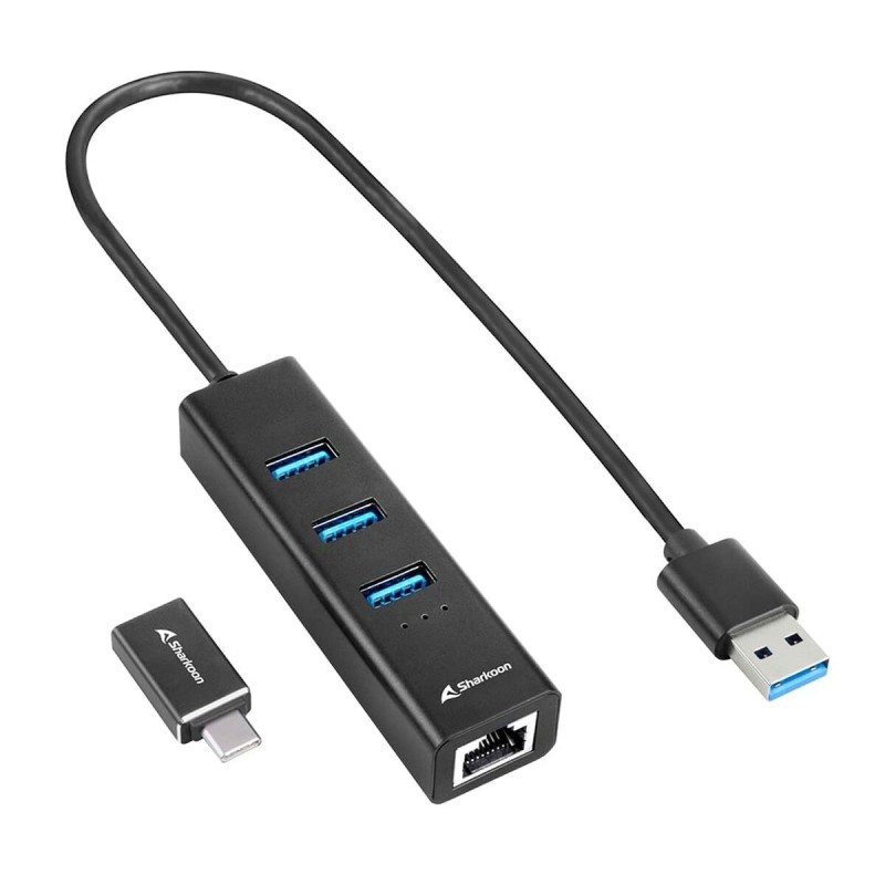 Hub USB 4 Ports Sharkoon Noir - Acheter à 32,71 € seulement chez Collector's Boutique