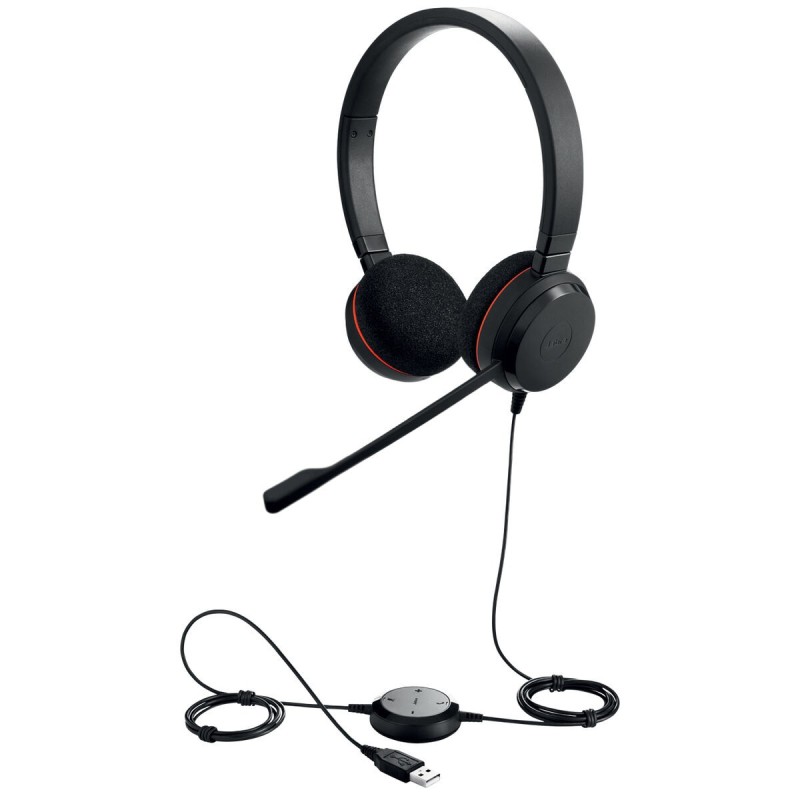 Casques avec Microphone Jabra Evolve 20 MS Stereo Noir - Acheter à 50,76 € seulement chez Collector's Boutique