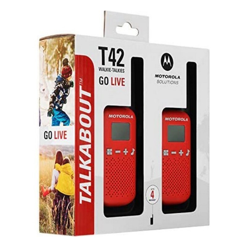 Talkie-walkie Motorola T42 RED 1,3" LCD 4 km - Acheter à 33,36 € seulement chez Collector's Boutique