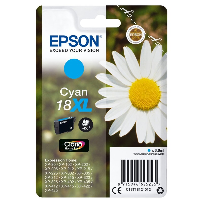 Cartouche d'encre originale Epson Cartucho 18XL cian Cyan - Acheter à 36,55 € seulement chez Collector's Boutique