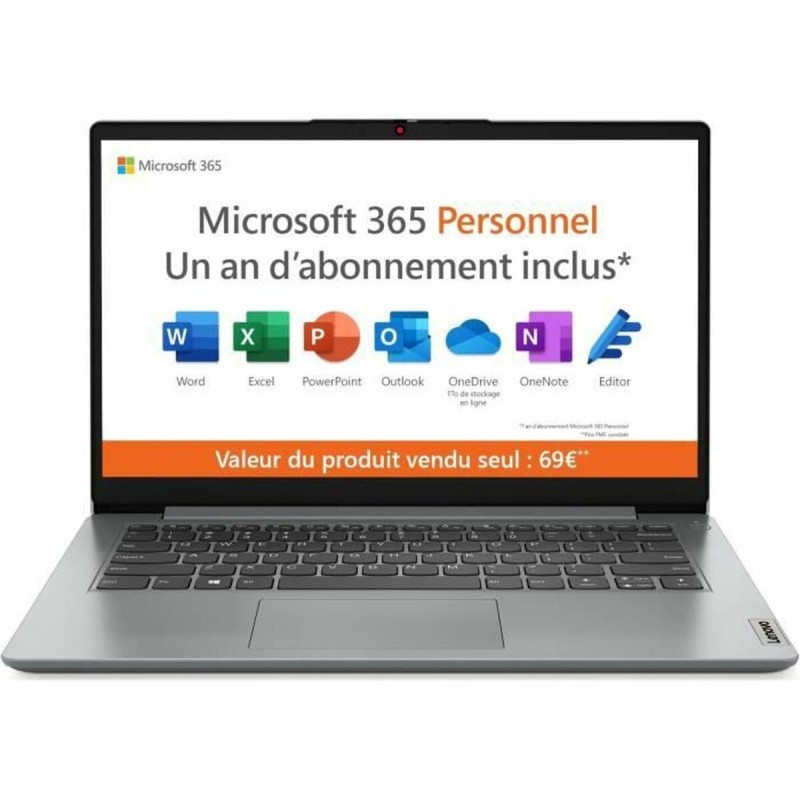 Ordinateur Portable Lenovo IdeaPad 1 14IGL7 Intel Pentium N5030 128 GB SSD 14" 4 GB RAM AZERTY AZERTY - Acheter à 427,52 € seule