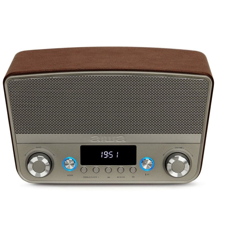 Radio Aiwa BSTU750BR50W Haut-parleur Argenté Marron Vintage - Acheter à 101,50 € seulement chez Collector's Boutique