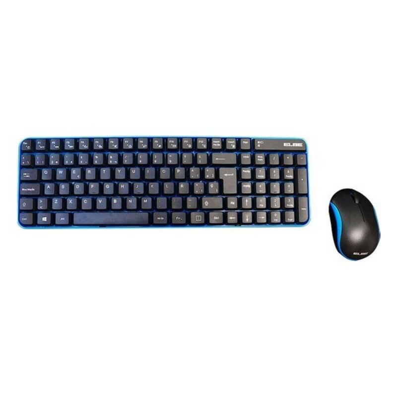 Clavier et souris sans fil ELBE PTR101 Noir - Acheter à 17,45 € seulement chez Collector's Boutique