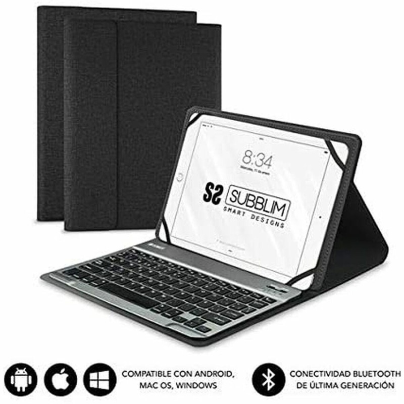 Housse pour Tablette et Clavier Subblim SUBKT2BT0001 Bluetooth Noir 10,1" - Acheter à 27,34 € seulement chez Collector's Boutiqu