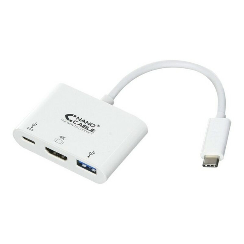 Adaptateur USB C vers HDMI NANOCABLE 10.16.4302 Full HD (15 cm) Blanc - Acheter à 29,98 € seulement chez Collector's Boutique