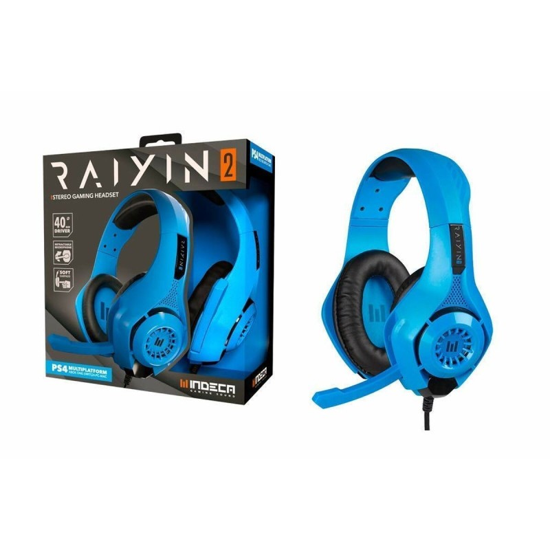 Casques avec Micro Gaming Indeca Raiyin 2.0 Bleu - Acheter à 18,94 € seulement chez Collector's Boutique