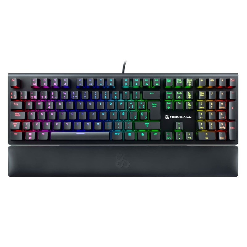 Clavier pour jeu Newskill Newskill Serike Switch Blue - Teclado Mecánico Gaming con Reposamuñecas Plegable Incluido (Teclas con 