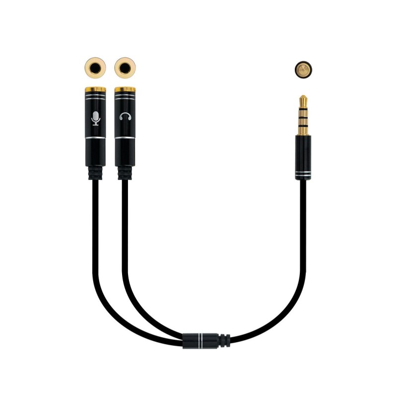 Câble Audio Jack (3,5 mm) Coupleur NANOCABLE 10.24.1202 Noir Blanc - Acheter à 3,31 € seulement chez Collector's Boutique