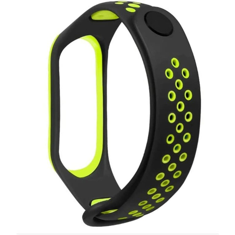 Bracelet à montre Cool Xiaomi Mi Band 5 , 6, 7, Amazfit Band 5 Noir Vert - Acheter à 5,26 € seulement chez Collector's Boutique