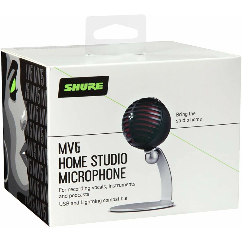 Microphone Shure MV5/A-B-LTG Noir - Acheter à 120,90 € seulement chez Collector's Boutique