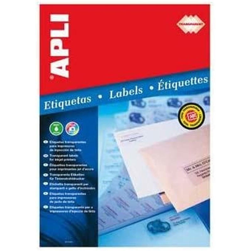 Etiquettes pour Imprimante Apli Transparent 10 Volets 210 x 297 mm - Acheter à 21,72 € seulement chez Collector's Boutique