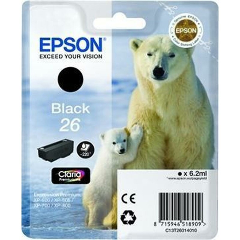 Cartouche d'encre originale Epson 26 Noir - Acheter à 16,04 € seulement chez Collector's Boutique