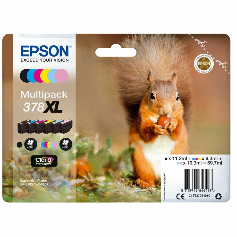 Cartouche d'encre originale Epson 378XL Multicouleur - Acheter à 119,65 € seulement chez Collector's Boutique