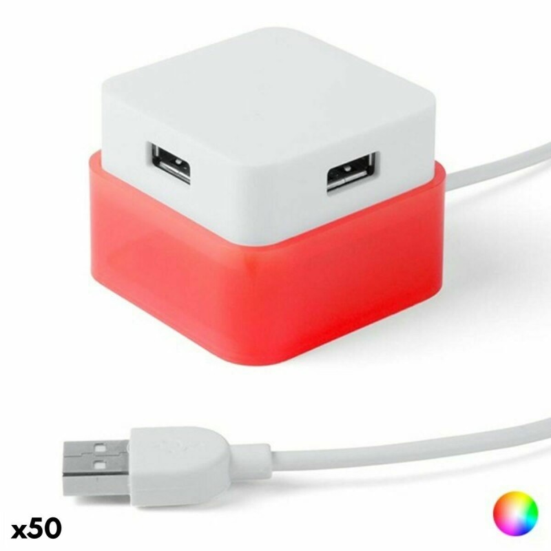 Hub USB 4 Ports 144635 Bicolore (50 Unités) - Acheter à 54,26 € seulement chez Collector's Boutique