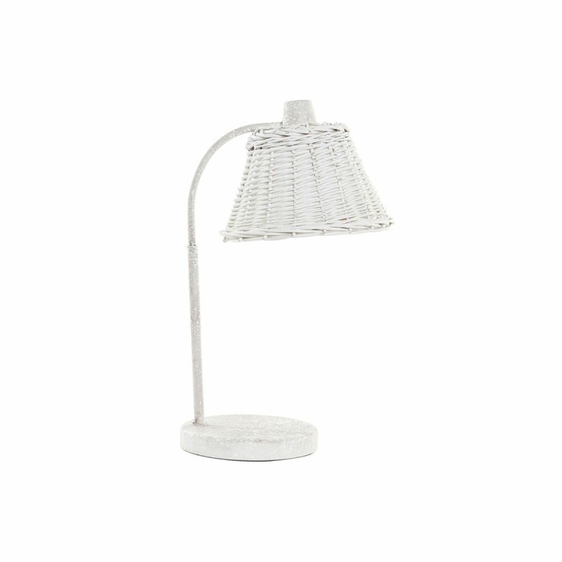 Lampe de bureau DKD Home Decor Métal Blanc osier 220 V 50 W (22 x 28 x 48 cm) - Acheter à 44,28 € seulement chez Collector's Bou