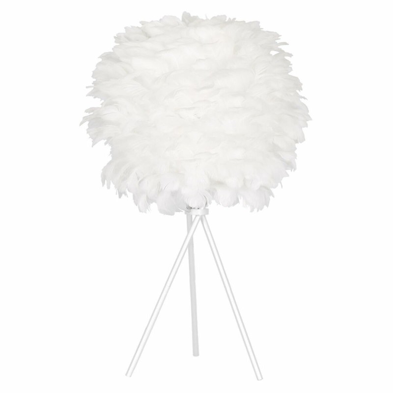 Lampe de bureau DKD Home Decor Blanc Métal Plume (42 x 42 x 60 cm) - Acheter à 53,47 € seulement chez Collector's Boutique