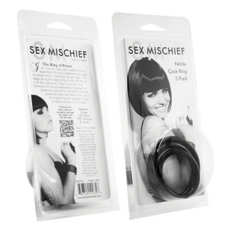 Anneau Pénis Nitrile 3 Pack Sex & Mischief SS10034 - Acheter à 9,83 € seulement chez Collector's Boutique