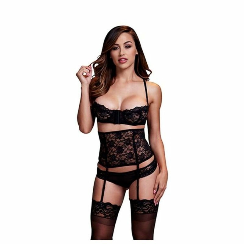 Soutien gorge lacet & guepière & panty taille unique Baci Lingerie BW3100 - Acheter à 23,22 € seulement chez Collector's Boutiqu