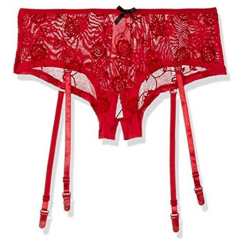 Shorty rose rouges ouverture entrejambe L Baci Lingerie BW3122-REDL - Acheter à 4,66 € seulement chez Collector's Boutique