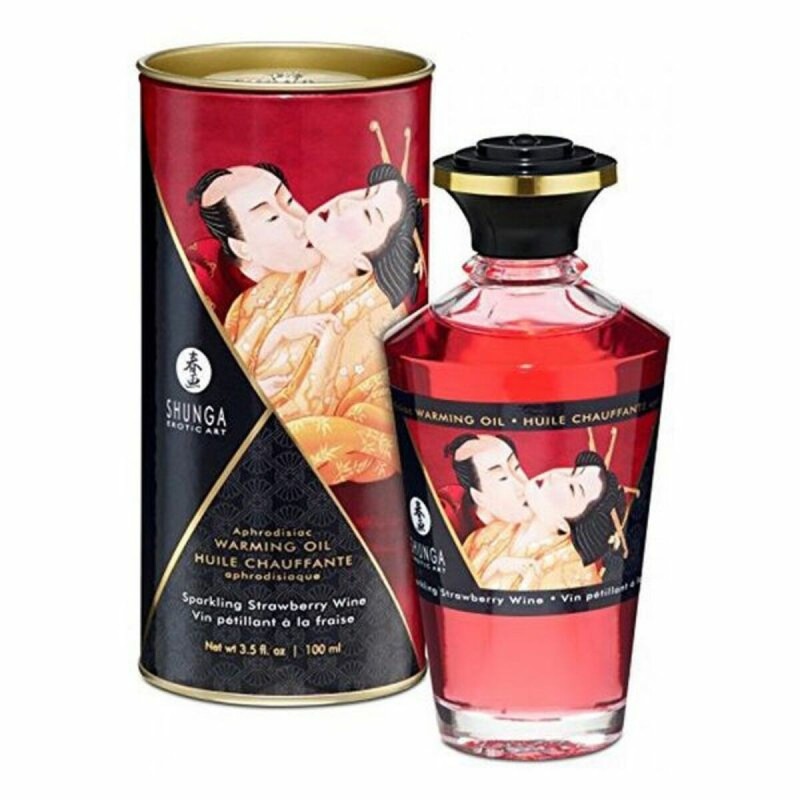 Huile chauffante à paillette Vin de Fraise 100 ml Shunga 22088 - Acheter à 21,12 € seulement chez Collector's Boutique