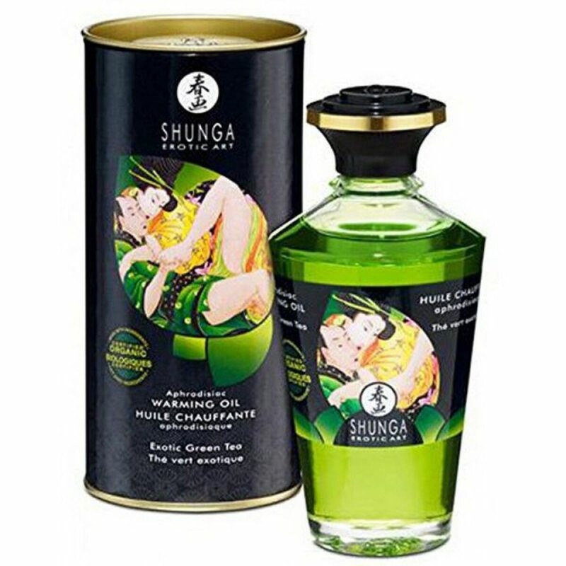 Huile Effet Chaleur Thé Vert (100 ml) Shunga 23115 - Acheter à 22,73 € seulement chez Collector's Boutique