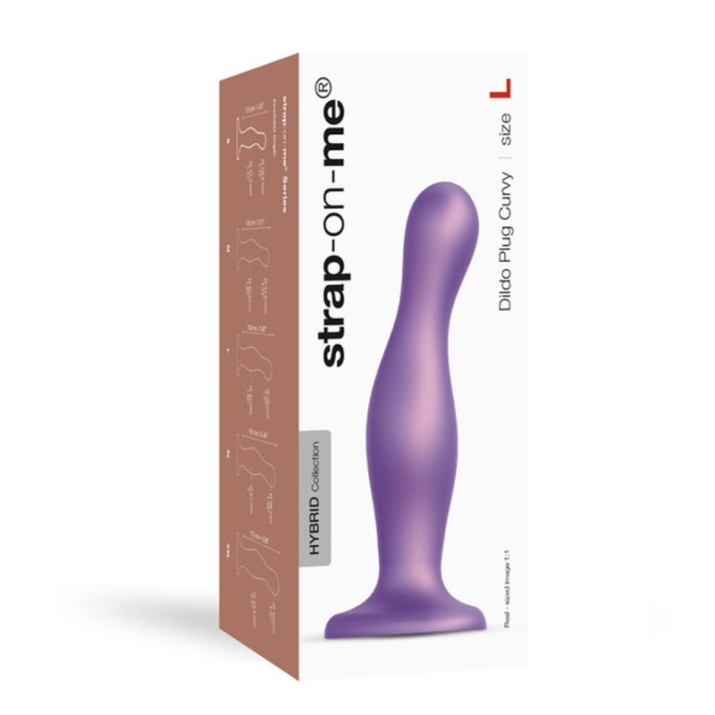 Gode Curvy Metallic Strap-on-me Silicone - Acheter à 43,01 € seulement chez Collector's Boutique