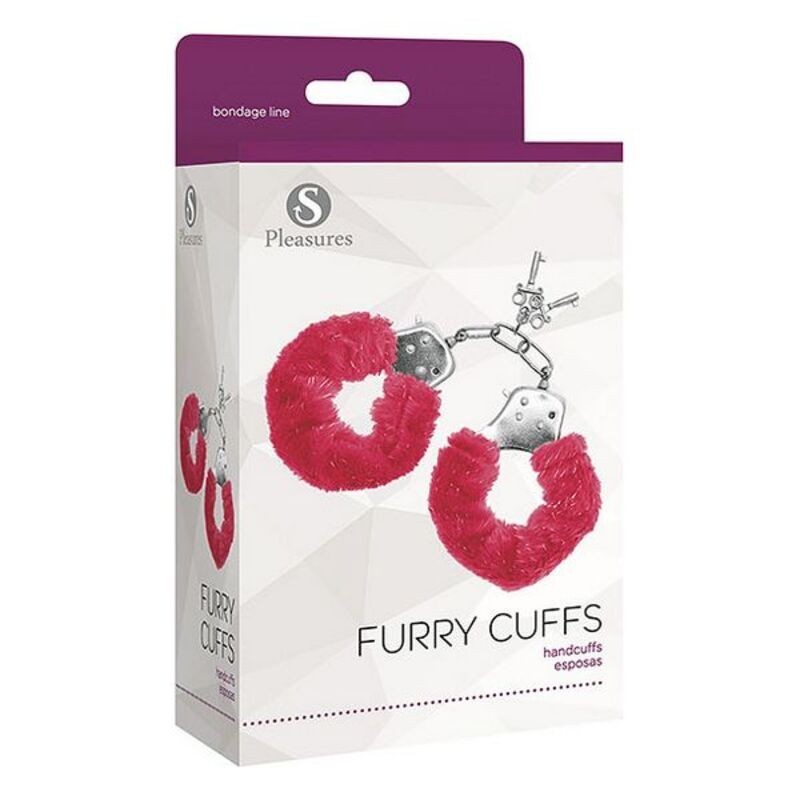 Menottes S Pleasures Furry Rouge - Acheter à 9,24 € seulement chez Collector's Boutique