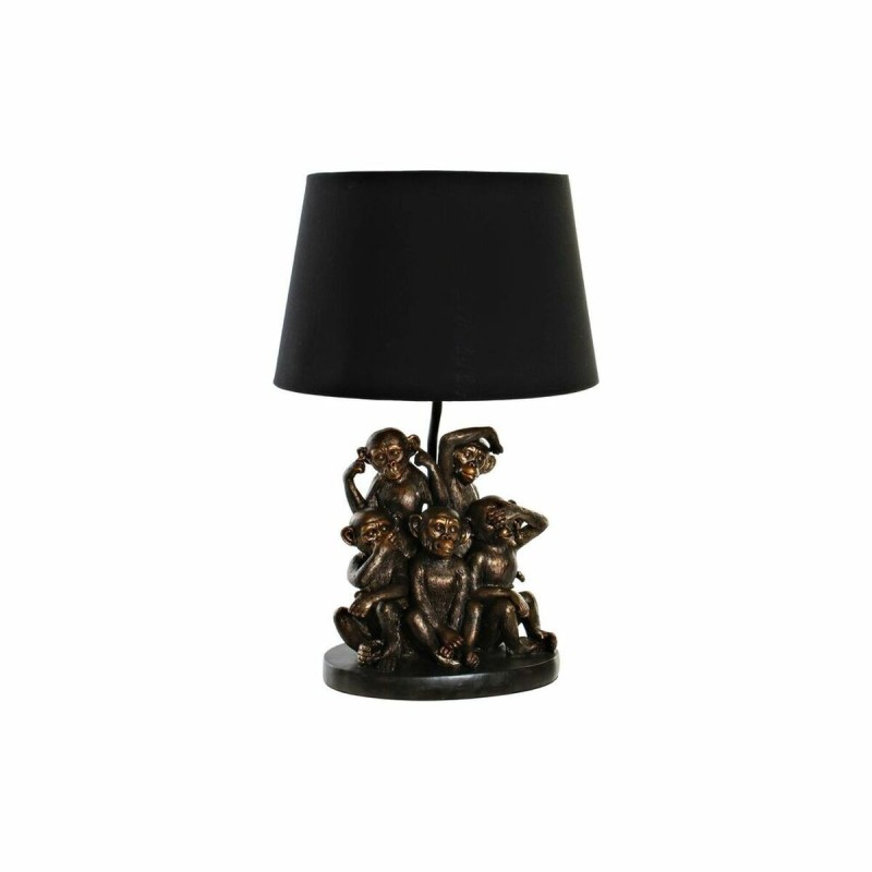 Lampe de bureau DKD Home Decor Noir Doré Polyester Résine Singe (31 x 31 x 48 cm) - Acheter à 64,81 € seulement chez Collector's