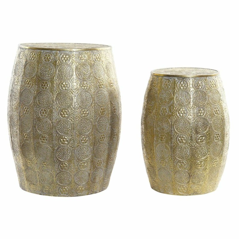 Table d'appoint DKD Home Decor Arabe Métal Doré (2 pcs) - Acheter à 91,76 € seulement chez Collector's Boutique