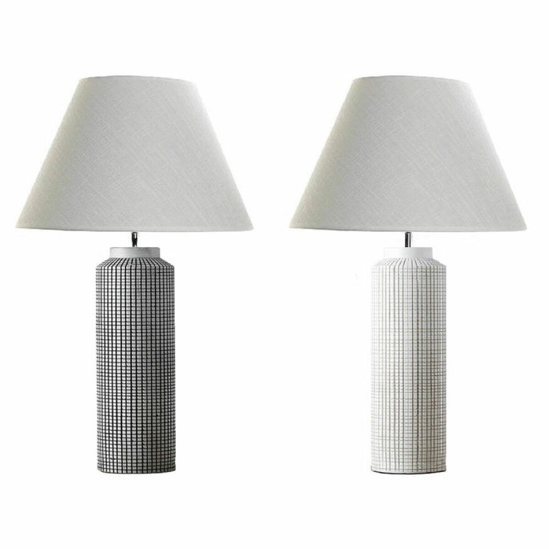 Lampe de bureau DKD Home Decor Blanc Noir Beige Polyester Résine (2 pcs) (45 x 45 x 73 cm) - Acheter à 137,53 € seulement chez C