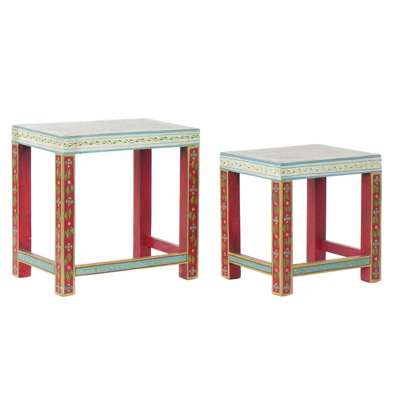 Table d'appoint DKD Home Decor Acrylique Bois de manguier (2 pcs) (45 x 30 x 45 cm) (34 x 25.5 x 37.5 cm) - Acheter à 114,13 € s