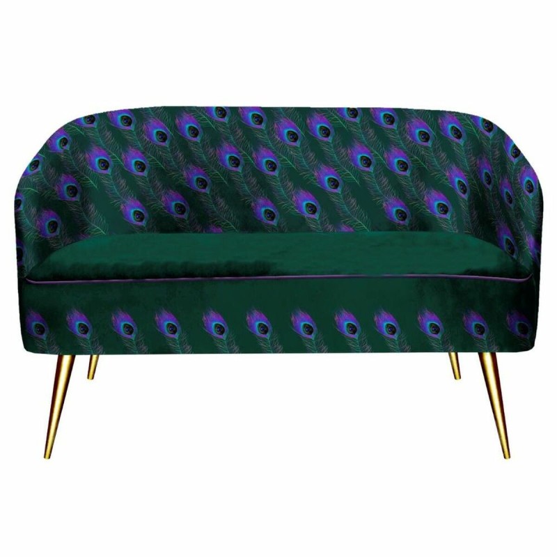 Canapé DKD Home Decor Métal Polyester Vert (130 x 70 x 80 cm) - Acheter à 268,93 € seulement chez Collector's Boutique