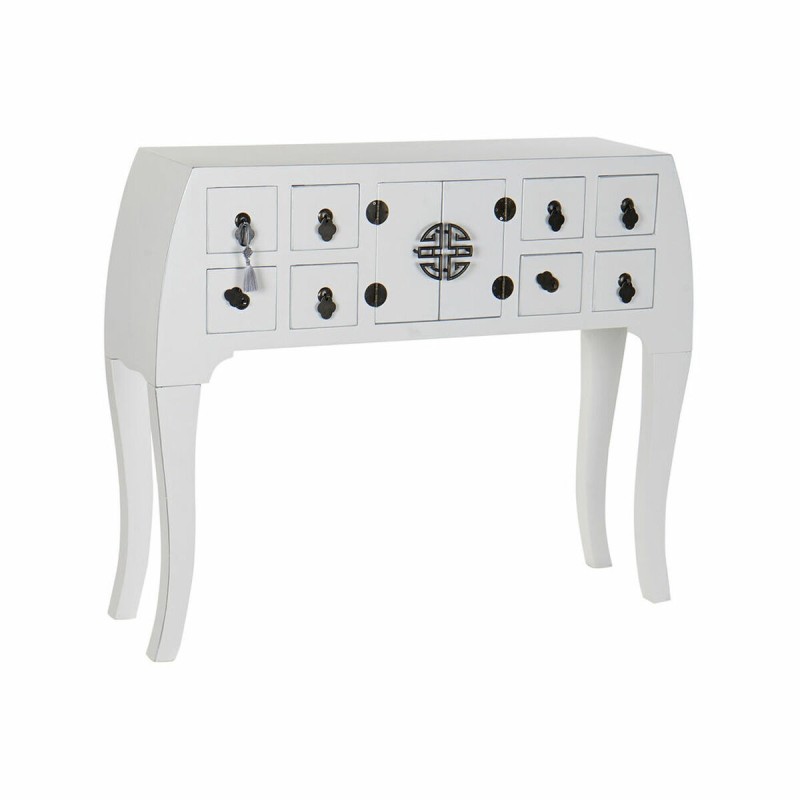 Console DKD Home Decor Blanc Argent Sapin Bois MDF (98 x 26 x 80 cm) - Acheter à 160,78 € seulement chez Collector's Boutique