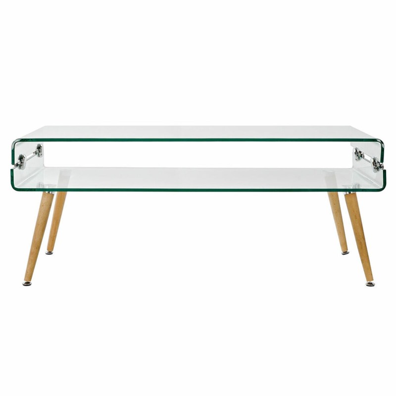 Table d'appoint DKD Home Decor Transparent Verre Bois de hêtre (110 x 55.3 x 45 cm) - Acheter à 158,68 € seulement chez Collecto