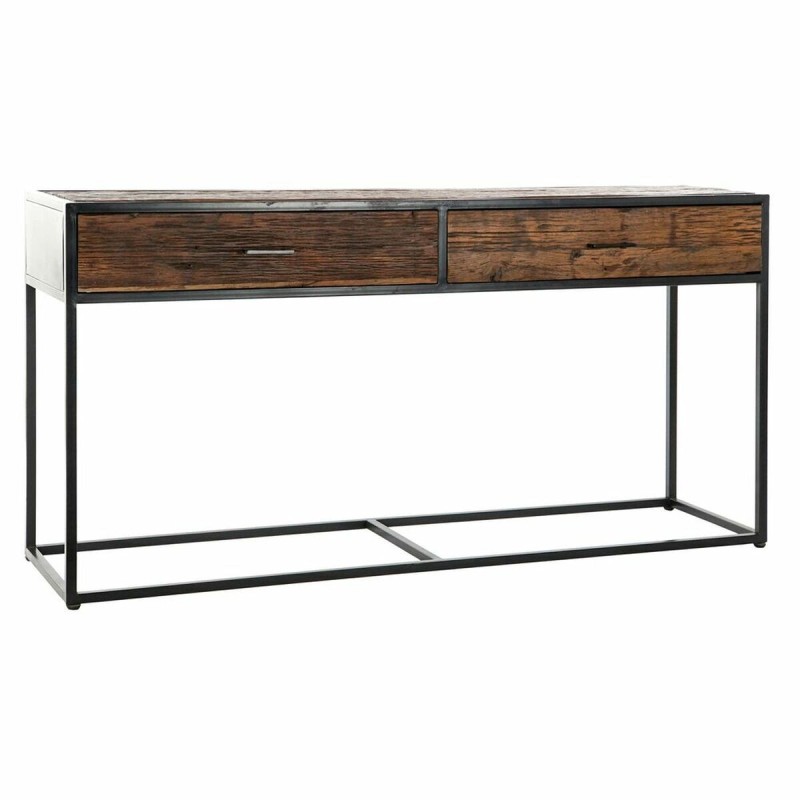 Console DKD Home Decor Noir Métal Bois de manguier Brun foncé (150 x 43 x 77 cm) - Acheter à 336,07 € seulement chez Collector's