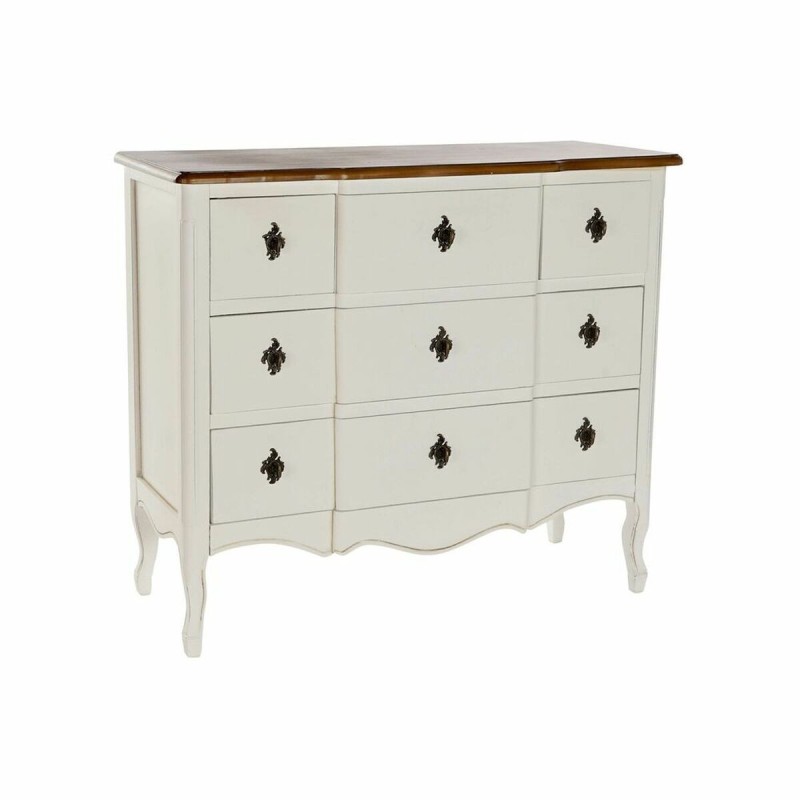 Commode DKD Home Decor Marron Blanc Brun foncé Bois de paulownia (100 x 40 x 85 cm) - Acheter à 297,79 € seulement chez Collecto