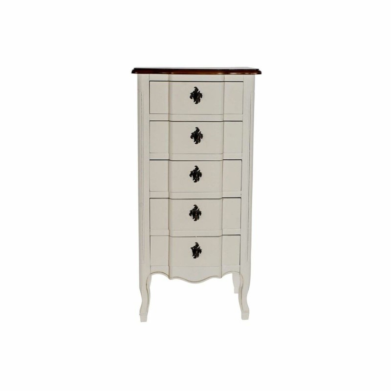 Chiffonnier avec 5 Tiroirs DKD Home Decor   Marron Blanc Brun foncé Bois de paulownia (47 x 35 x 100 cm) - Acheter à 206,15 € se