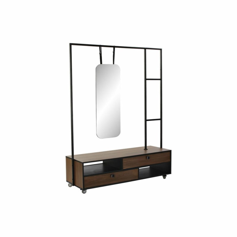 Meuble d'Entrée avec 2 Tiroirs DKD Home Decor Métal Bois de manguier Miroir (135 x 47 x 175 cm) - Acheter à 364,98 € seulement c