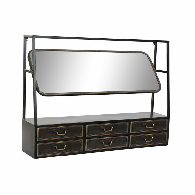 Miroir DKD Home Decor Noir Métal Cuivré Clair (110 x 23 x 80 cm) - Acheter à 234,82 € seulement chez Collector's Boutique