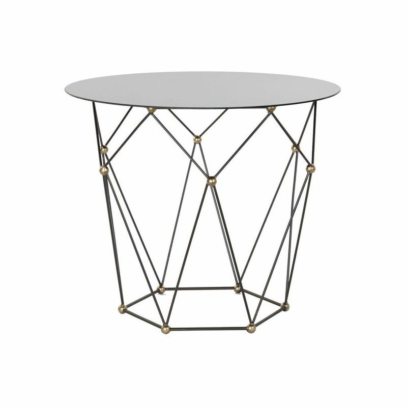 Table d'appoint DKD Home Decor Noir Métal Verre Doré (70 x 70 x 60 cm) - Acheter à 176,60 € seulement chez Collector's Boutique