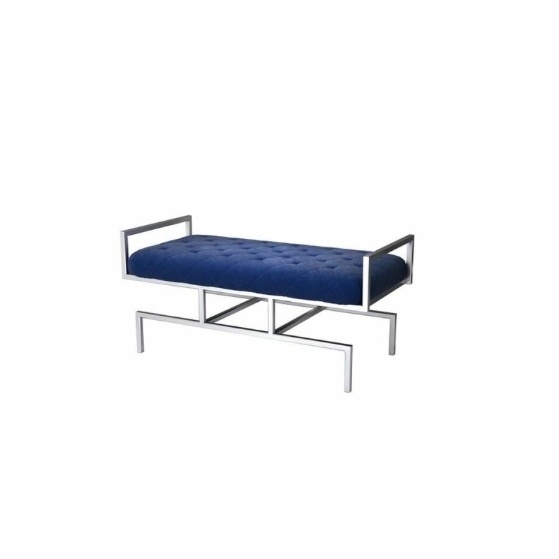 Banquette DKD Home Decor   Bleu Polyester Acier (97 x 44 x 46 cm) - Acheter à 226,63 € seulement chez Collector's Boutique