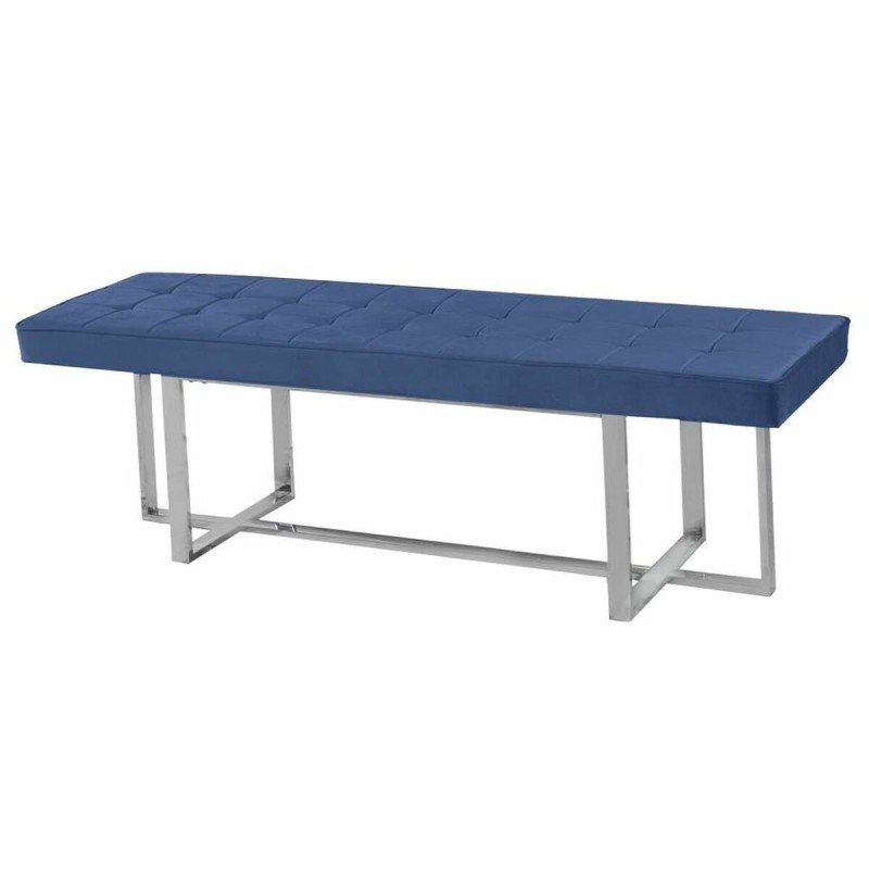 Banquette DKD Home Decor   Bleu Polyester Acier (150 x 45 x 45 cm) - Acheter à 257,86 € seulement chez Collector's Boutique