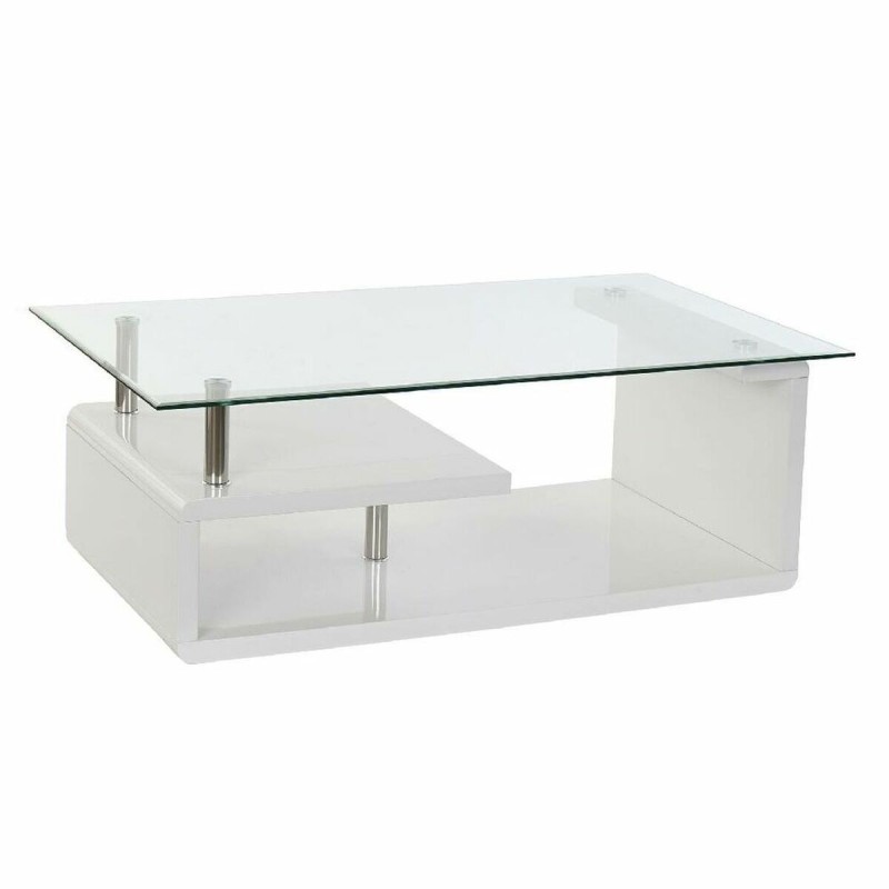 Table d'appoint DKD Home Decor Verre Métal Bois Blanc (120 x 65 x 42 cm) - Acheter à 160,19 € seulement chez Collector's Boutiqu