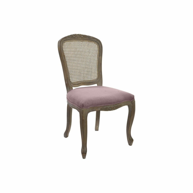 Chaise DKD Home Decor Rose Bois Polyester Rotin (53 x 49 x 95 cm) - Acheter à 204,67 € seulement chez Collector's Boutique