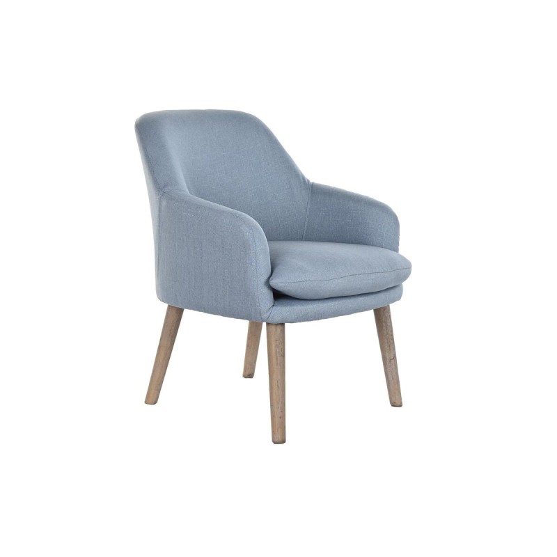 Chaise DKD Home Decor Bleu Bois Polyester (61 x 68 x 78 cm) - Acheter à 134,51 € seulement chez Collector's Boutique